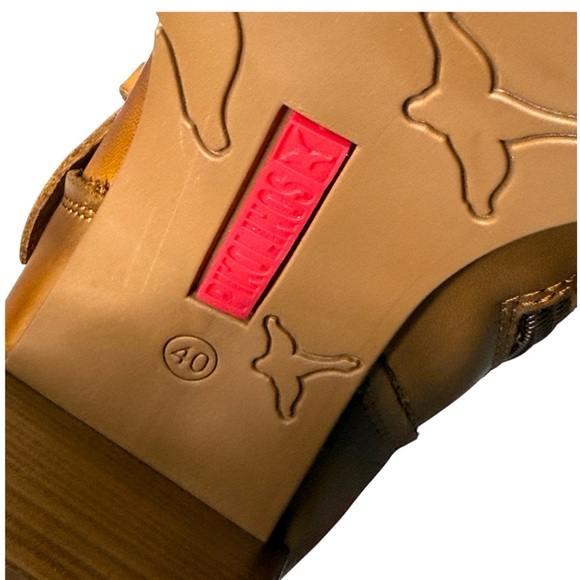 PIKOLINOS Cuero Lug Sole Block Heel Leather Boots Size 40 - Picture 12 of 14